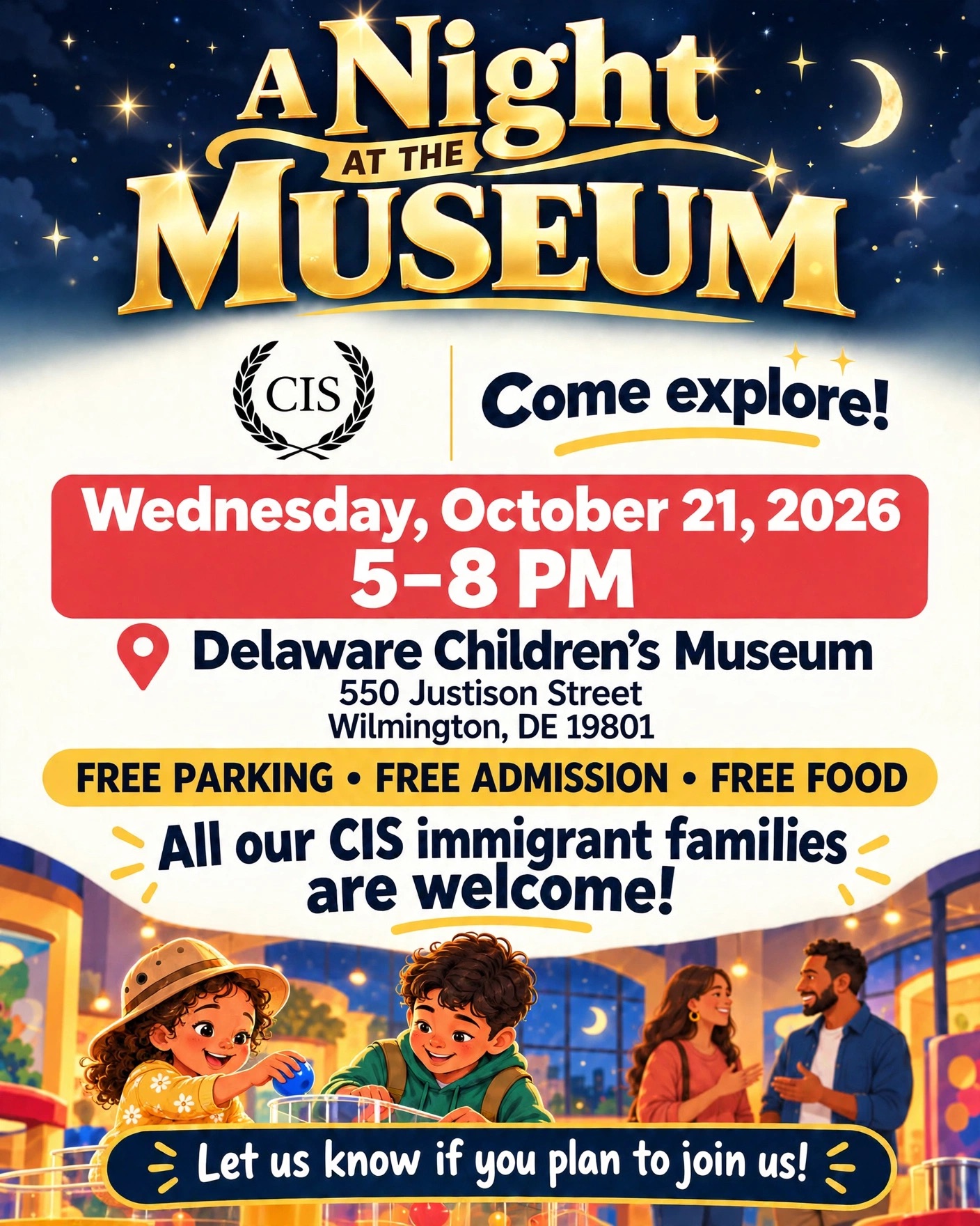 Envitasyon CIS pou A Night at the Museum, 21 oktòb 2026.